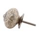 White Embossed Ceramic Crackle Cabinet Knob